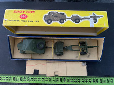 DINKY TOYS: 25-POUNDER FIELD GUN SET #697 & BOX