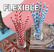 50 Pack) BENDY STRIPE Blue