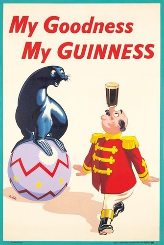 Vintage guinness circus seal - vintage,