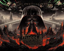 STAR WARS EP III REVENGE OF THE SITH 20TH ANNIVERSARY QUAD POSTER PRINT 30X40"