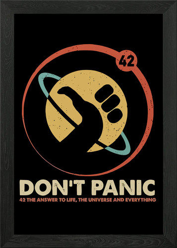 Don panic framed wall art - framed,