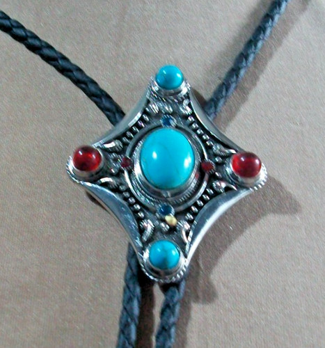 Western bolo tie - bolo, silver
