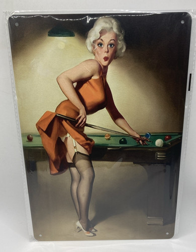 Sexy pin billiards tin sign - sexy,