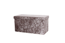 Crushed Velvet Large Ottoman