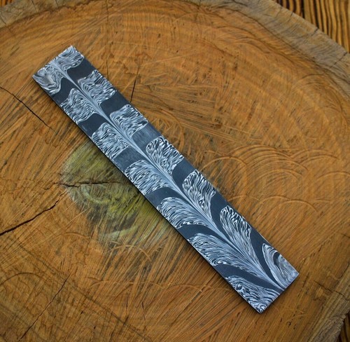 Mosaic feather damascus steel - damascus,