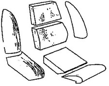 TRIUMPH GT6 MK.1 & 2 SEAT FOAM KIT -LOW BACK MODELS - 1966-68 - SF121