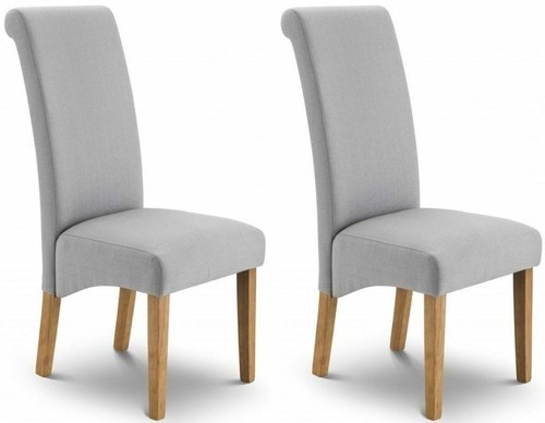 Grey linen scrollback dining - grey,