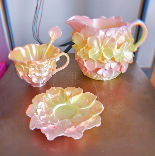 Floral tea set decorative - set,