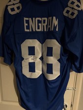 EVAN ENGRAM SIGNED/AUTOGRAPH CUSTOM NFL NEW YORK GIANTS JERSEY WITH JSA COA