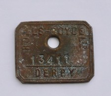 ROLLS ROYCE LTD, DERBY FACTORY, TOOL OR PAY CHECK TOKEN OR TALLY, NO. 13411
