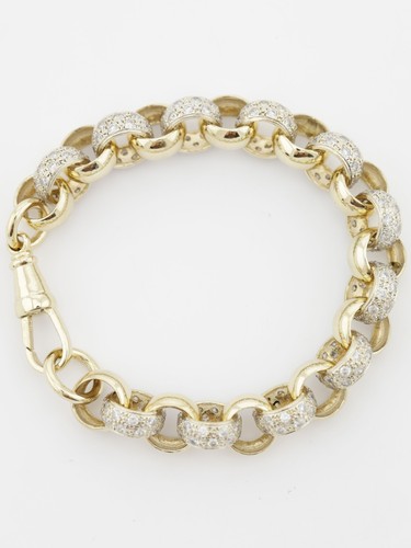 Chunky gold belcher bracelet - gold,