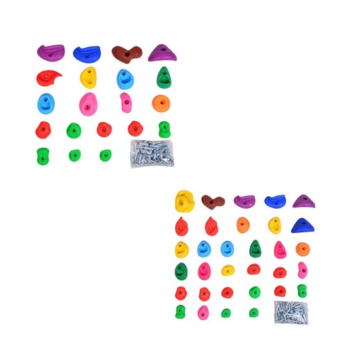 Rock climbing holds colorful - rock,