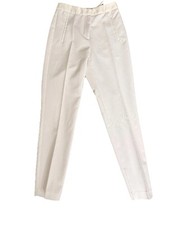 Women’s White High Rise Trousers XS – Tailored Smart Casual Slim Fit By Zara