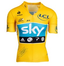Bradley Wiggins Signed Team Sky Yellow Cycling Tour De France Jersey - Version 2