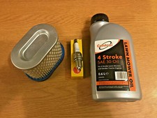 HAYTER HARRIER 56 Service Kit. Air Filter & Spark Plug Engine oil B&S intek ohv