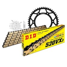 DID Motorcycle Chain Set Steel 520VX3 Clip Lock for Honda