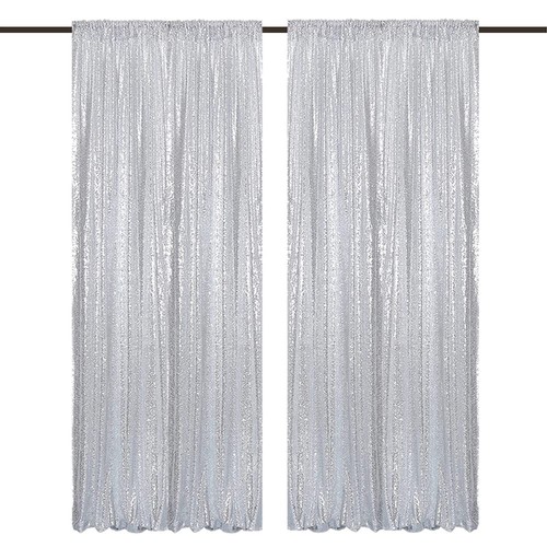 Black sequin curtains 4ftx8ft - sequin,