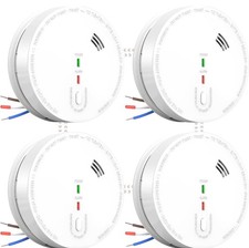 Andyssey GS517A Wired Smoke Alarm Mains powered Interlinked Mains Smoke (4-PACK)