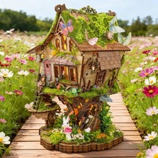 Wooden Treehouse Dollhouse Kit