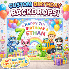 Custom Banner Cartoon Birthday