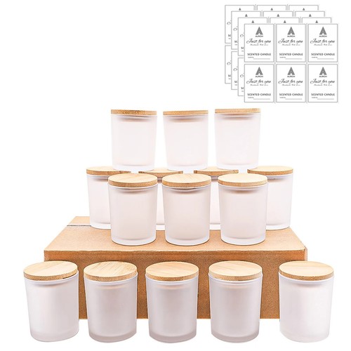 7oz frosted candle - candle, empty