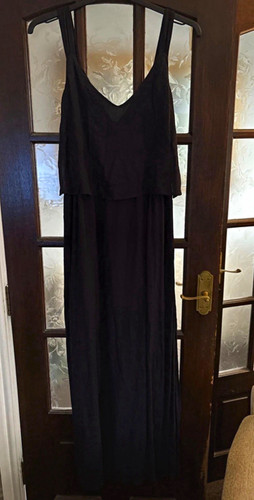 Zara basic black neck - black, v-neck
