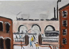 John Goodlad Original Oil Painting Street Scene Northern Art