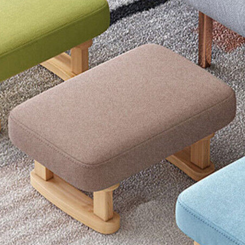 Brown small footstool footrest - brown,
