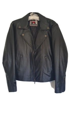 Real leather biker jacket - real,