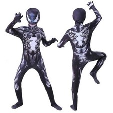 Kids Venom Spider-Man Superhero Boys Cosplay Costume Jumpsuit Fancy Dress