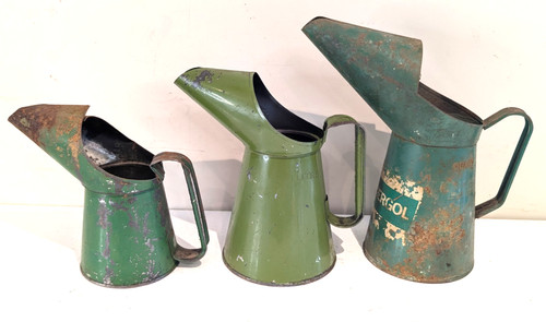 Vintage oil jugs job lot - vintage,