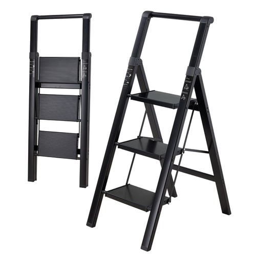 Aluminium step ladder - aluminium,