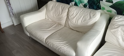 Cream leather suite - suite, 3