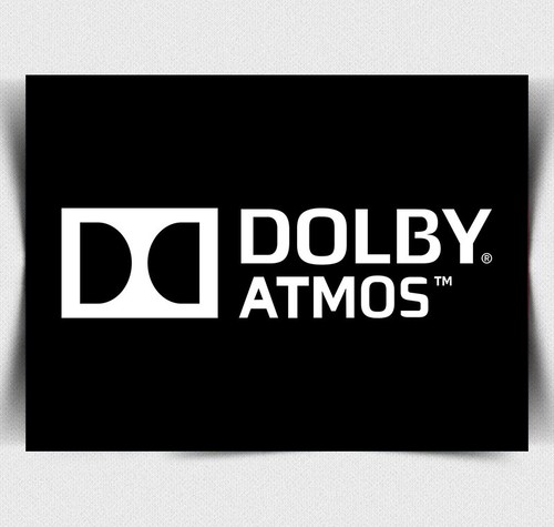 Dolby atmos sign - metal, plaque