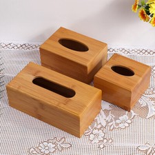 Wooden Or Brushed Chrome Tissue Hanky Box Holder Dispenser Bathroom Toilet Decor