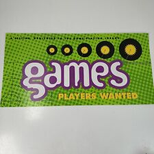 Video Games Players Wanted Store Section Promotional Sign VTG Game Room