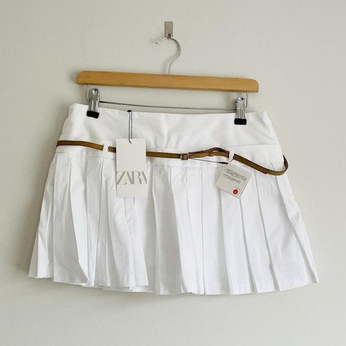 Zara white box pleat - zara, skort