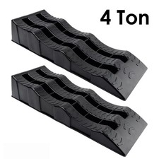 1Pair Car Ramps 4 Ton 2+2Ton Heavy Duty Lifting Plastic Ramps Van Workshop
