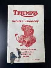 Triumph TR25W Owners Handbook