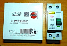WYLEX - WRDS80/2 80A, 2 Pole Type A RCD ( Brand New).