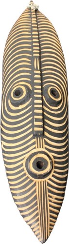 Hand carved wooden tribal mask - wooden,