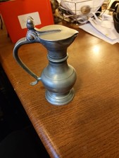 Antique Pewter Jug, Marked 
