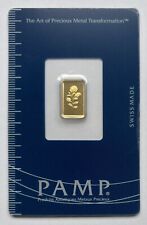 Suisse PAMP 1g GOLD Bar ROSA 24K FINE 999