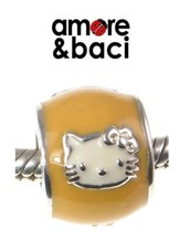 VGC genuine AMORE BACI sterling silver SUNSHINE YELLOW HELLO KITTY charm bead