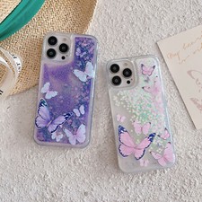 Glitter Liquid Butterfly Phone