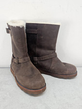 UGG Noira Womens Boots Sheepskin Lined Waterproof Brown Size UK 8.5