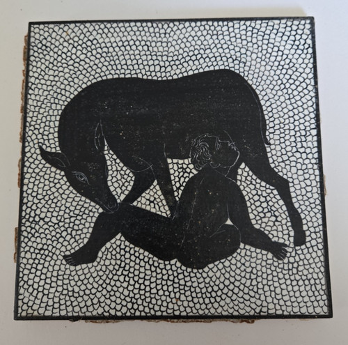 Vintage 1960s roman mosaic - vintage,