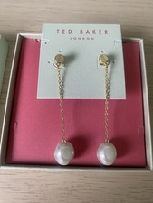 Ted Baker Gold-Tone Faux Pearl Drop Earrings