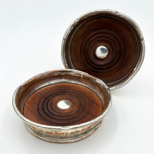 Pair bottle coasters old - pair,