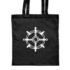 'Ship Helm' Classic Black Tote